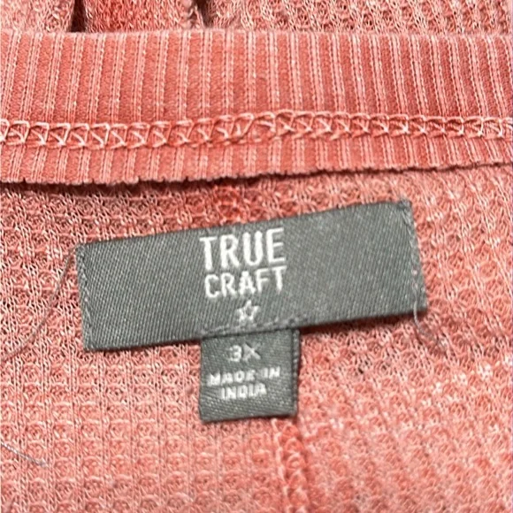 True‎ craft brand thermal look top / Size 3X / B-100 - Picture 8 of 11